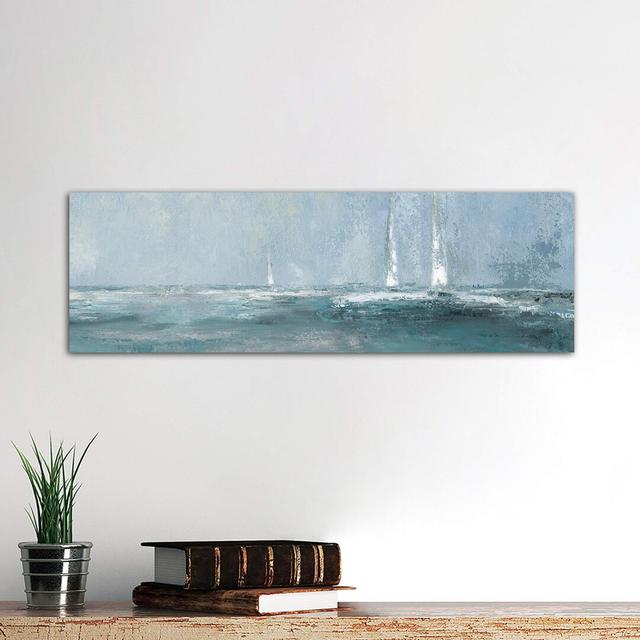 Headed Out by Carol Robinson - Wrapped Canvas Panoramic Painting Longshore Tides Size: 30.48cm H x 91.44cm W x 1.91cm D on Productcaster.