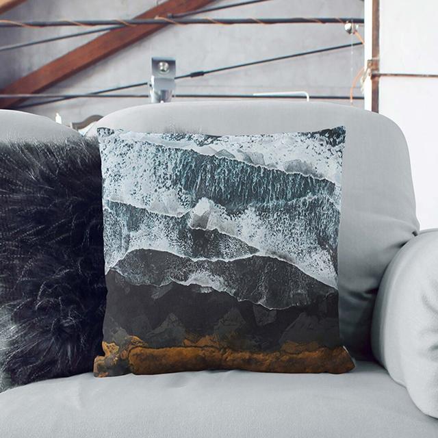 Coast Of Snaefellsnes In Iceland Square Throw Cushion East Urban Home Size: 55 x 55 cm on Productcaster.