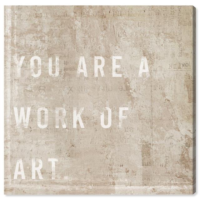 'Work of Art' Textual Art on Canvas Oliver Gal Size: 61cm H x 61cm W on Productcaster.