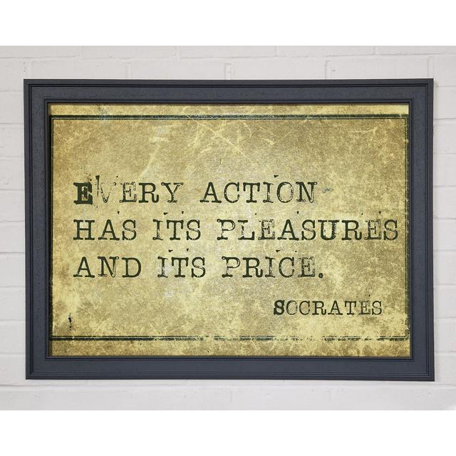 Socrates Quote - Single Picture Frame Art Prints Happy Larry Size: 59.7cm H x 84.1cm W on Productcaster.