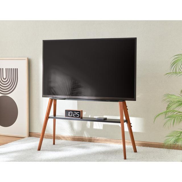 ROMA DARK WOOD 4 LEGGED TV STAND George Oliver on Productcaster.