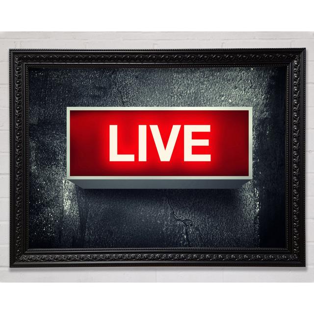 Live Framed Print Wall Art Happy Larry Size: 84.1cm H x 118.9cm W x 3cm D, Format: Black Framed Paper on Productcaster.