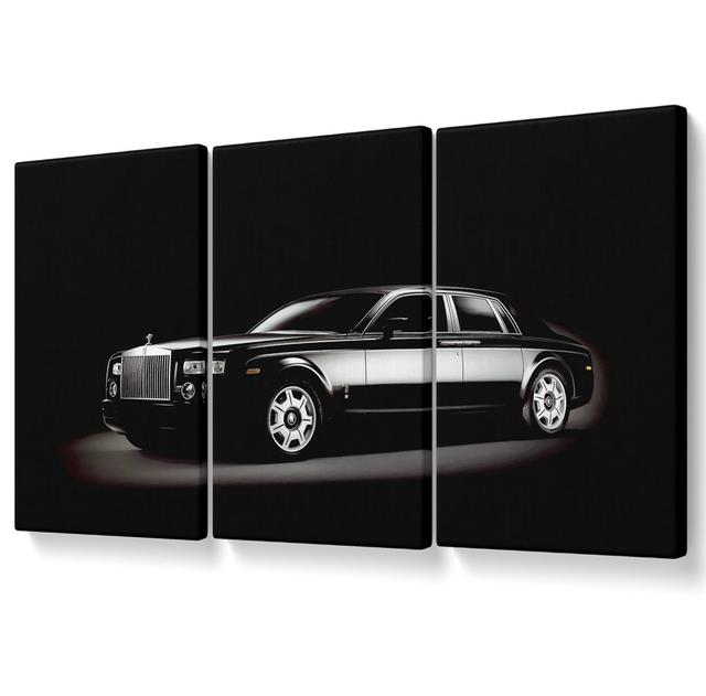 Rolls Royce Black Shadow - 3 Piece Wrapped Canvas Graphic Art Brayden Studio Size: 121.9cm H x 243.8cm W on Productcaster.