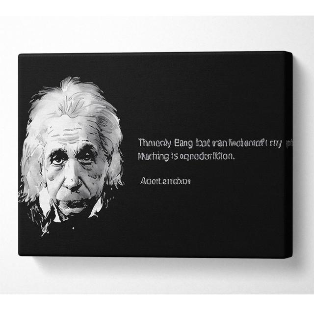 Albert Einstein Bildung - Kunstdrucke auf Leinwand - Wrapped Canvas Happy Larry Größe: 101,6 cm H x 142,2 cm B x 10 cm T on Productcaster.