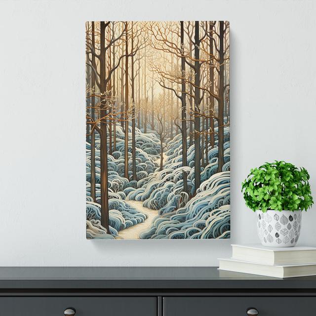 Winter Forest Nouveau - Print Alpen Home Size: 76cm H x 50cm W x 3cm D on Productcaster.