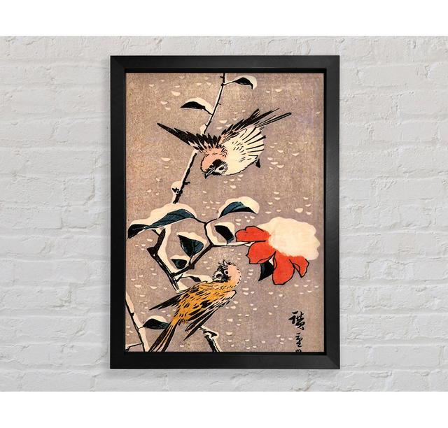 Sparrows And Camelias With Snow by Hiroshige - Single Picture Frame Art Prints Bright Star Size: 141.4cm H x 100cm W x 3.4cm D on Productcaster.