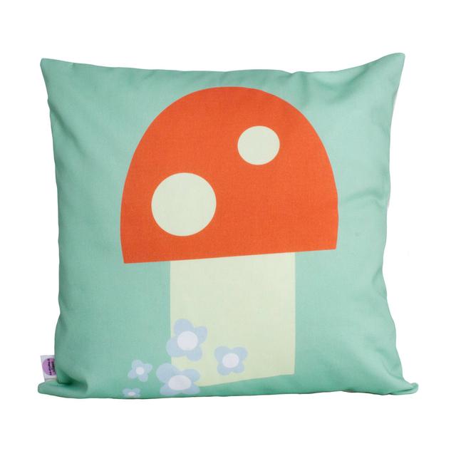 Laufer Toadstool Scatter Cushion with Filling Zoomie Kids on Productcaster.