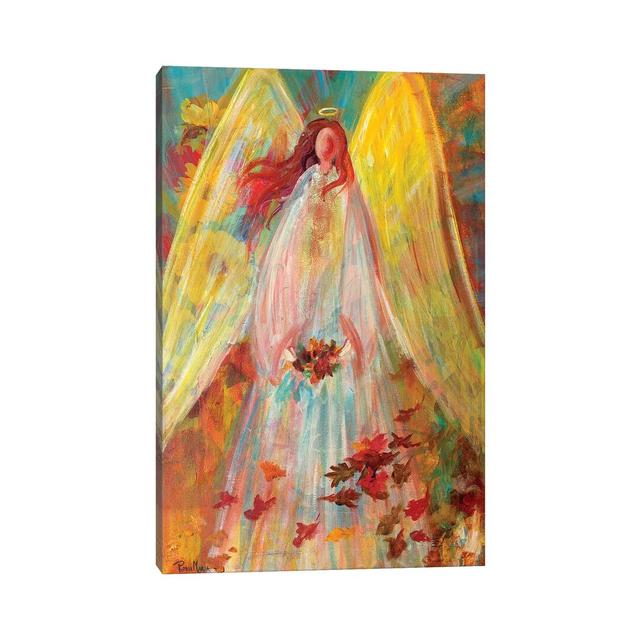 Harvest Autumn Angel by Robin Maria - Painting on Canvas Ebern Designs Size: 66.04cm H x 45.72cm W x 3.81cm D, Format: Wrapped Canvas on Productcaster.