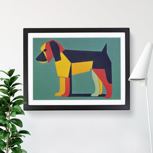 Dog Abstract Vol.2 - Single Picture Frame Print Marlow Home Co. Frame Colour: Black, Size: 25cm H x 34cm W x 2cm D on Productcaster.