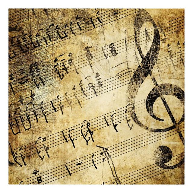 Musical Notes - Wrapped Canvas Graphic Art Print East Urban Home Size: 80 L x 80 W on Productcaster.