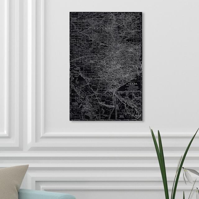 'Texas Map 1891' Graphic Art on Wrapped Canvas East Urban Home Size: 76.2 cm H x 50.8 cm W on Productcaster.