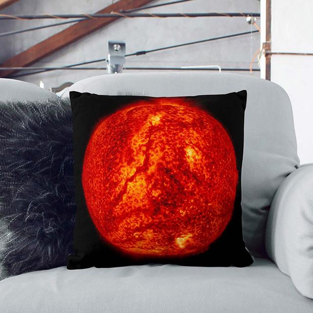 Giant Filament on the Sun Cushion with Filling East Urban Home Size: 55cm H x 55cm W x 20cm D, Backing Colour: White on Productcaster.