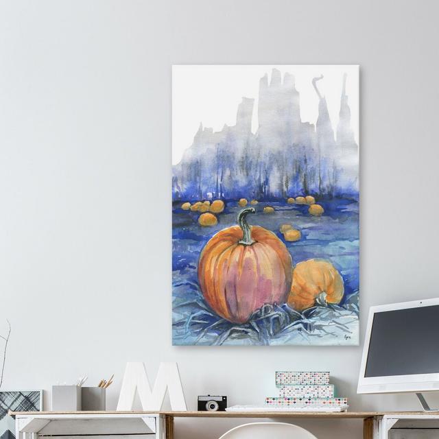 "Pumpkin Gathering" by Eyre Tarney - Wrapped Canvas Painting Print East Urban Home Size: 61cm H x 41cm W x 3.81cm D on Productcaster.