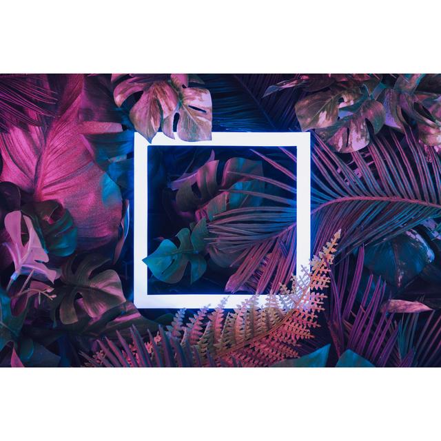 Neon Tropical Leaves Bay Isle Home Size: 30cm H x 46cm W x 3.8cm D on Productcaster.