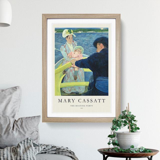 The Boating Party by Mary Cassatt - Picture Frame Painting East Urban Home Size: 36cm H x 27cm W x 2cm D, Frame Option: Oak Framed on Productcaster.