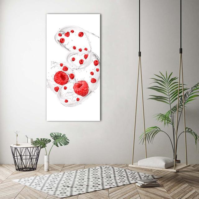 Milk and Raspberries - Wrapped Canvas Art Prints Latitude Run on Productcaster.