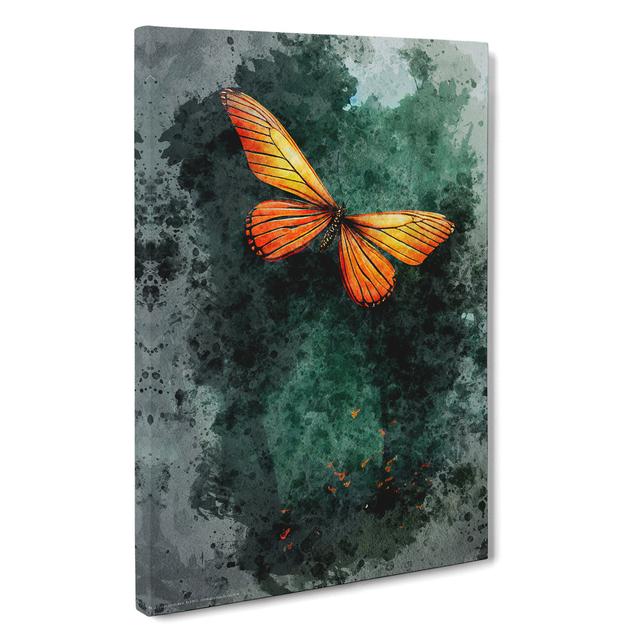 Butterfly in Watercolour No.2 - Painting Brambly Cottage Size: 76cm H x 50cm W x 3cm D, Matte Colour: No Matte, Format: Wrapped Canvas on Productcaster.