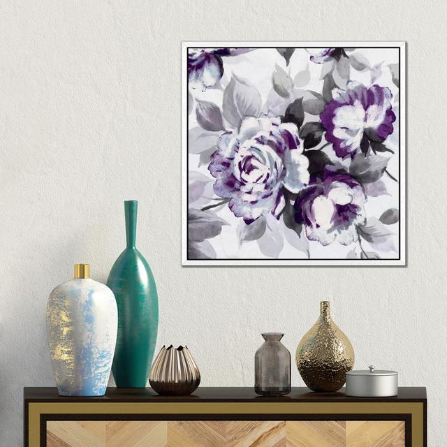 Scent Of Plum Roses III by Wild Apple Portfolio - Gallery-Wrapped Canvas Giclée on Canvas Rosalind Wheeler Format: White Floater Framed, Size: 45.72cm on Productcaster.