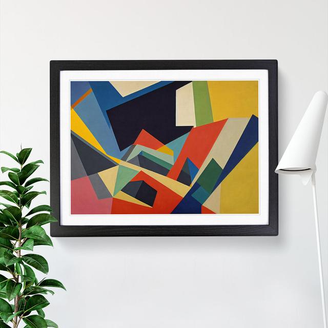 Impactful Modern Abstract - Single Picture Frame Print Metro Lane Size: 25cm H x 34cm W x 2cm D, Frame Colour: Black on Productcaster.