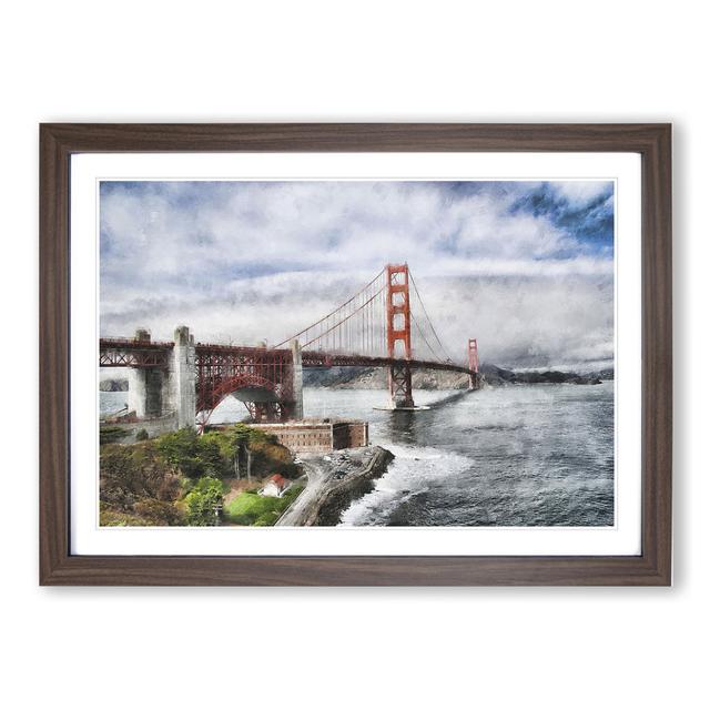 Golden Gate Bridge Vol.5 - Picture Frame Painting East Urban Home Frame Option: Walnut Framed, Size: 48cm H x 65cm W x 2cm D on Productcaster.