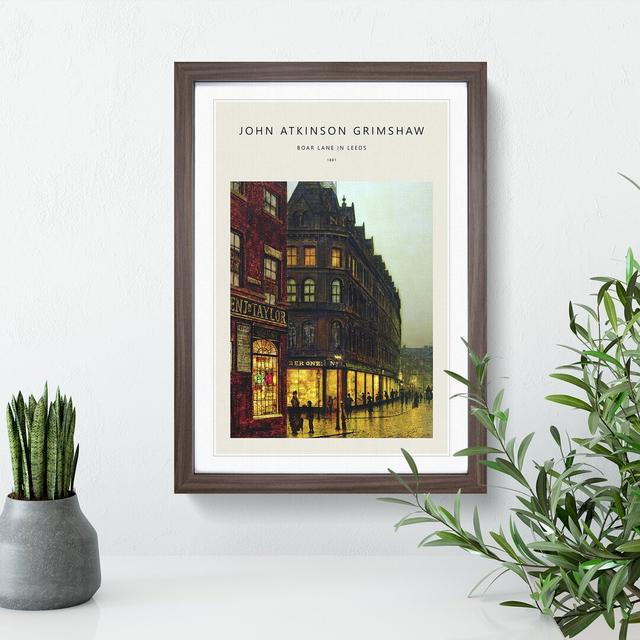 Boar Lane Leeds by Lamplight Vol.2 by Pierre-Auguste Renoir - Picture Frame Art Prints East Urban Home Size: 48cm H x 36cm W x 2cm D, Frame Option: Wa on Productcaster.