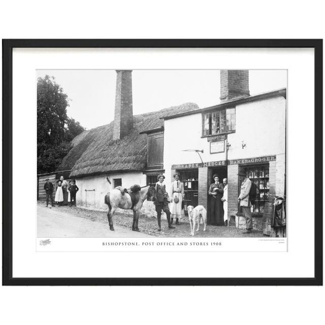 Bishopstone, Post Office And Stores 1908 - Single Picture Frame Print The Francis Frith Collection Size: 40cm H x 50cm W x 2.3cm D on Productcaster.