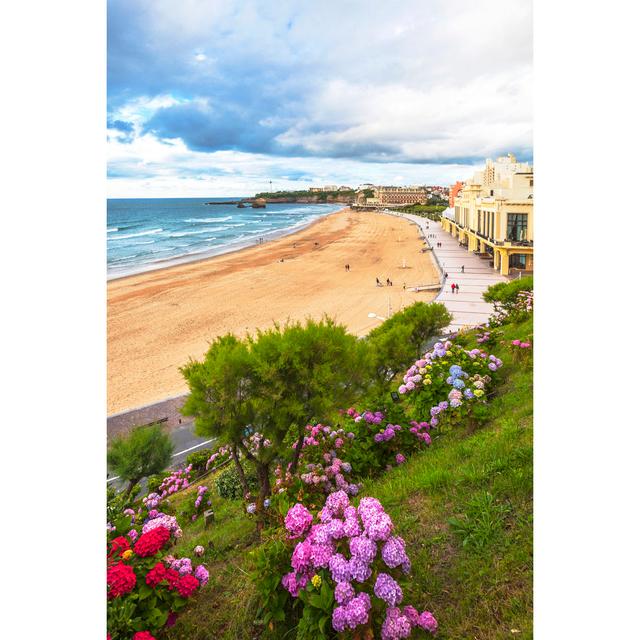 View To The Beach. Biarritz, France. by Peeterv - No Frame Art Prints on Canvas Beachcrest Home Size: 91cm H x 61cm W on Productcaster.