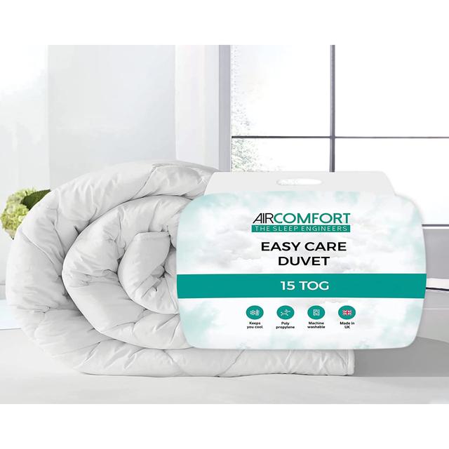 AirComfort 15 Tog Easy Care Hollowfibre Filling Winter Duvet Aircomfort Size: Double on Productcaster.