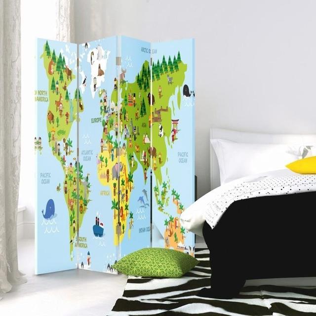 Spadafora Room Divider Zoomie Kids Size: 170cm H x 145cm W, Number of Panels: 4 on Productcaster.