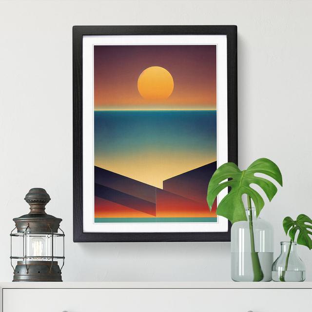 Sunset Conceptual Art Vol.1 - Print 17 Stories Size: 46cm H x 25cm W x 2cm D, Frame Option: Oak on Productcaster.