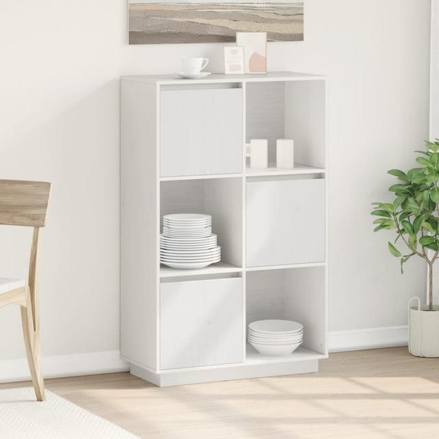 Preece 74 Cm Wide Pine Solid Wood Highboard Alpen Home Colour: White on Productcaster.