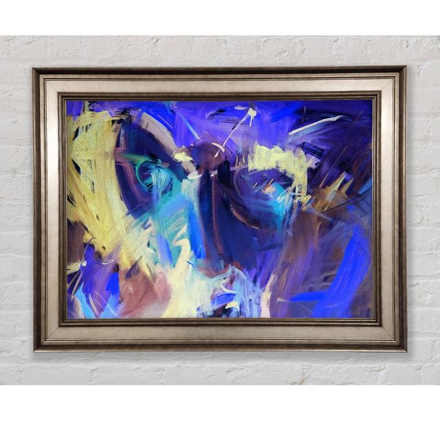 Harsh Pastel Strokes Of Blue And Yellow - Single Picture Frame Art Prints Bright Star Size: 100cm H x 141.4cm W x 8 cm D on Productcaster.