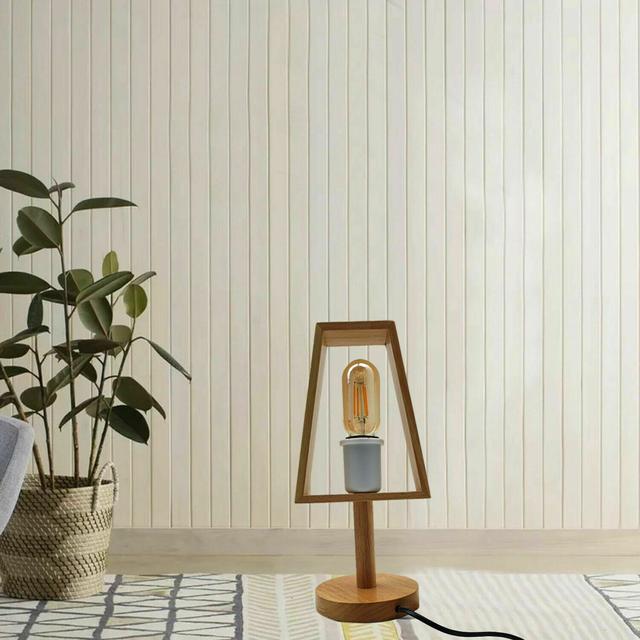 Industrial Modern Wooden Material Table Lamp Desk Lights For Bedroom , Study Room, Dining Room, Ebern Designs Bulb Included: Yes on Productcaster.