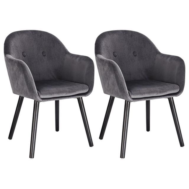 Armlehnstuhl- Set Lipinski (Set of 2) Canora Grey Upholstery Colour: Grey on Productcaster.