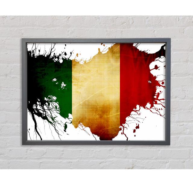 Italian Map - Single Picture Frame Art Prints on Canvas Bright Star Size: 84.1cm H x 118.9cm W x 3.3cm D on Productcaster.