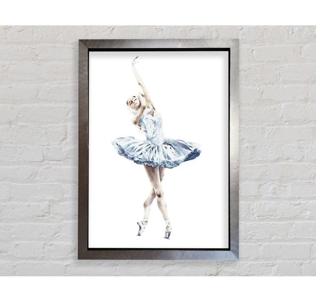 Weiße Ballerina 3 - Druck Ophelia & Co. Größe: 118,9 cm H x 84,1 cm B x 3,4 cm T, Format: Poster mit silberfarbenem Rahmen on Productcaster.