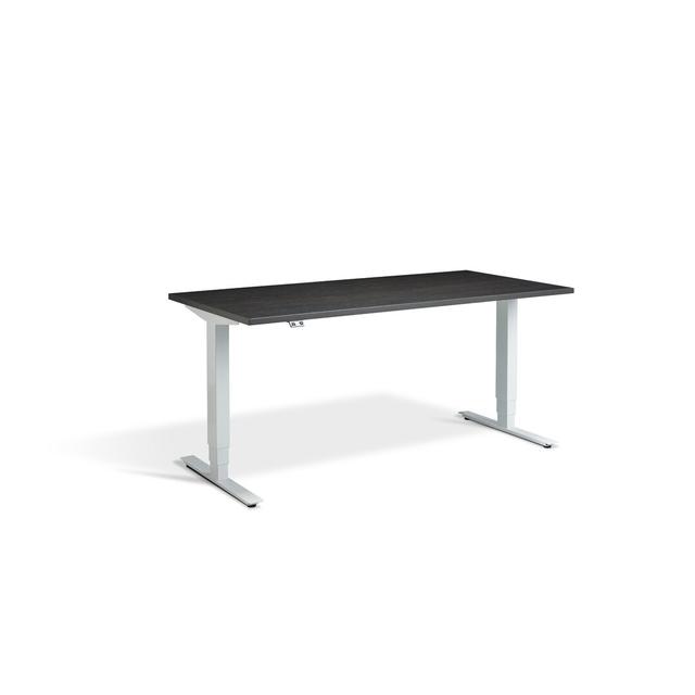 Trexler Standing Desk Ebern Designs Size: 1300cm H x 1800cm W x 800cm D, Frame Colour: Carbon Marine Wood/White on Productcaster.