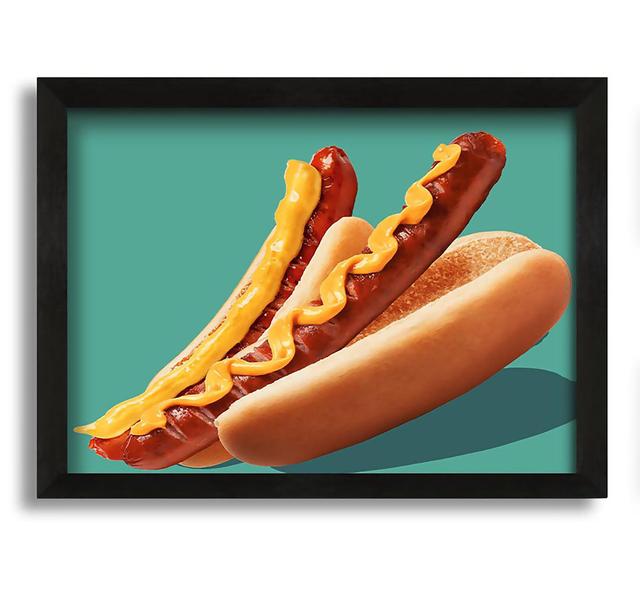 Hot Diggidy Dog - Picture Frame Graphic Art on Canvas Corrigan Studio Size: 21cm H x 30cm W x 10cm D on Productcaster.