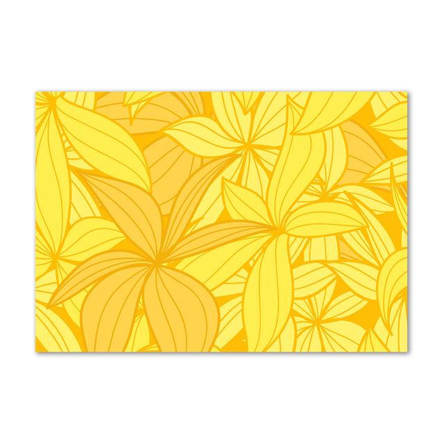 Yellow Flowers Background - Wrapped Canvas Art Prints Ophelia & Co. on Productcaster.