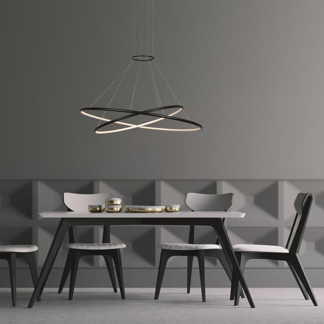 Demonte 1 - Light Geometric Modern Linear Pendant Metro Lane on Productcaster.