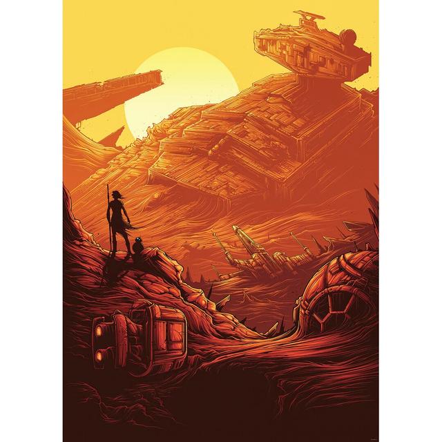 4 Pieces Star Wars Jakku Star Destroyer 2m x 2.8m Matte Wall Mural Komar on Productcaster.