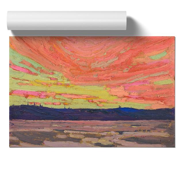 Sunset by Tom Thomson - Unframed Painting East Urban Home Size: 42cm H x 59cm W x 0.1cm D on Productcaster.