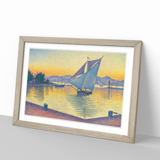 The Port at the Sunset by Paul Signac - Picture Frame Painting East Urban Home Frame Option: Oak Framed, Size: 27cm H x 36cm W x 2cm D on Productcaster.