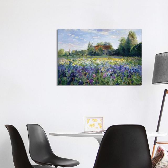 'Evening at The Iris Field' by Xander Blue - Wrapped Canvas Painting Print Rosalind Wheeler Size: 66.04cm H x 101.6cm W x 1.91cm D on Productcaster.