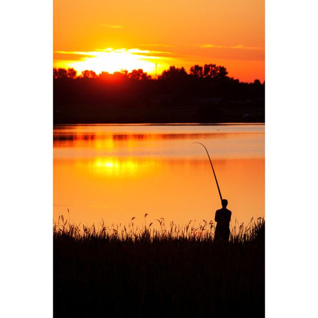 Latortue Fisherman Fishing by Eugenegg - Wrapped Canvas Print 17 Stories Size: 122cm H x 81cm W x 3.8cm D on Productcaster.