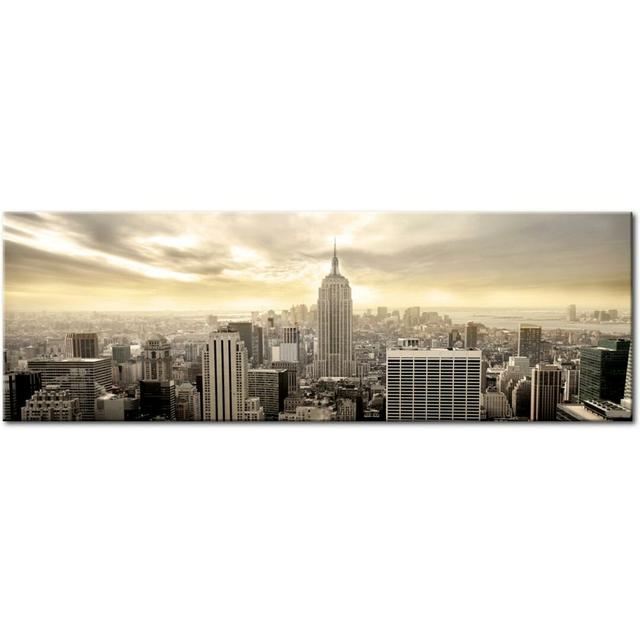 City In The Sun - No Frame Print on Canvas East Urban Home Size: 120 cm x 40 cm on Productcaster.