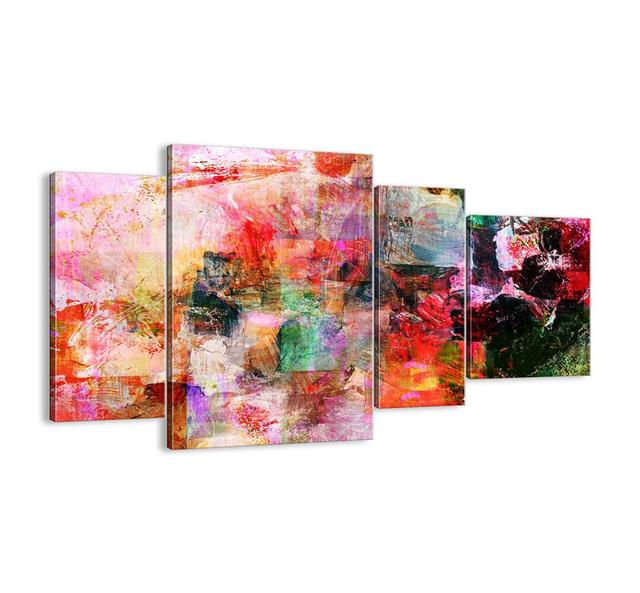 A Journey Through Roses - 4 Piece Unframed Painting Print Set on Canvas Brayden Studio Size: 70cm H x 120cm W x 1.8cm D on Productcaster.