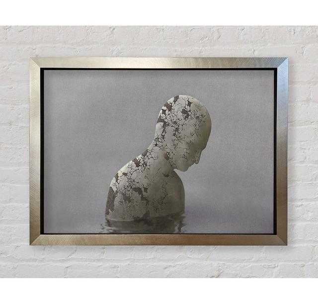 Eroded Statue In Water - Single Picture Frame Art Prints Bright Star Size: 100cm H x 141.4cm W x 3.4cm D on Productcaster.