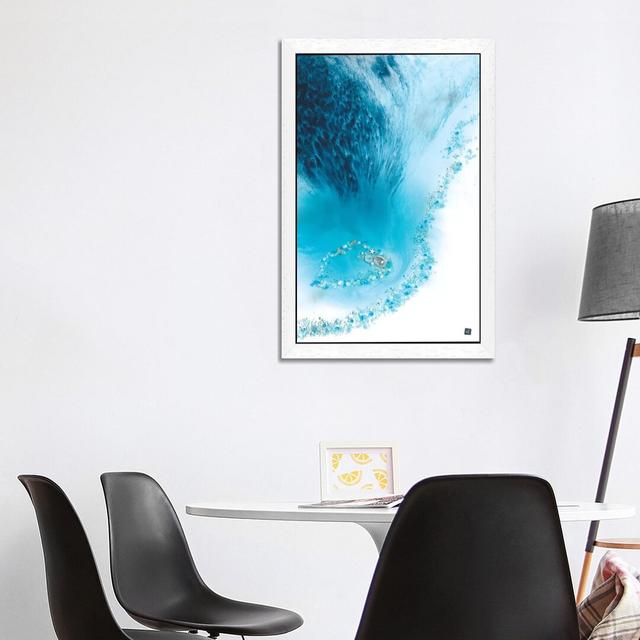 'Blue Lagoon Reef' by Antuanelle - Floater Frame Painting Print on Canvas Highland Dunes Frame Option: White Framed, Size: 101.6cm H x 66.04cm W x 3.8 on Productcaster.