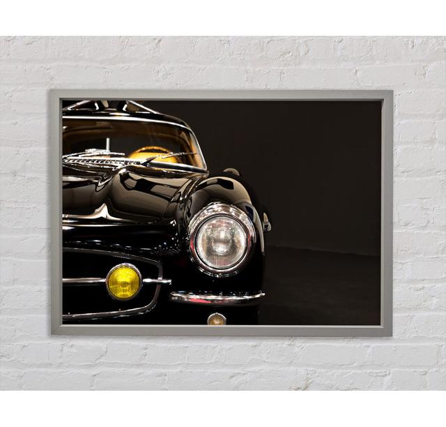 Classic Car Headlight Black - Print Ebern Designs Size: 84.1cm H x 118.9cm W on Productcaster.